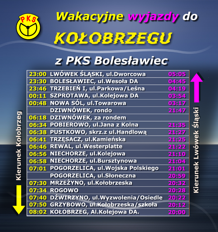Rozkład jazdy Kołobrzeg - 2022